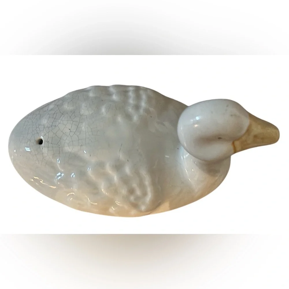 Vintage ceramic duck casserole dish with lid 2 two pieces